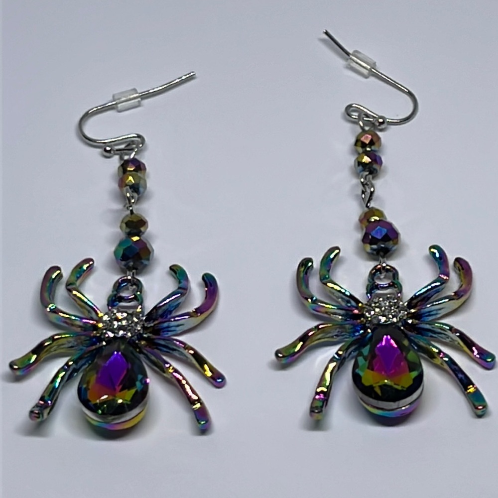 Earrings Rhinestone‎ Spider Goth Halloween